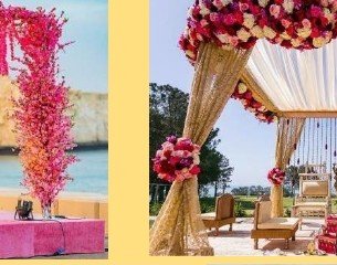 Royal Gold & Rose Mandap - Punjab Bagpiper Band India